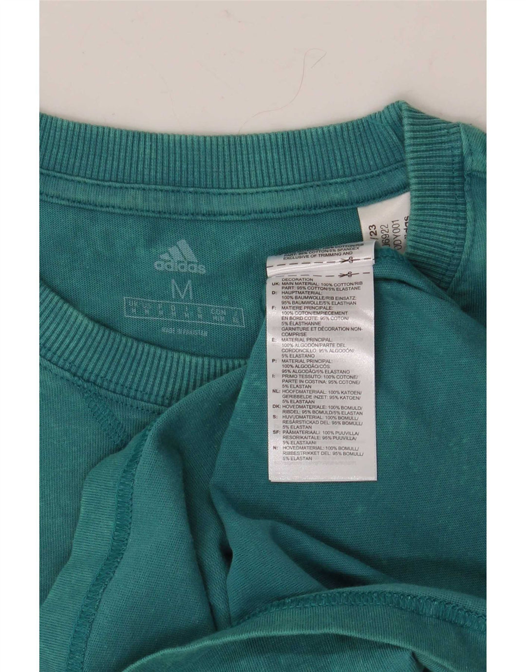 Camiseta Adidas Hombre Top Azul Medio Algodón