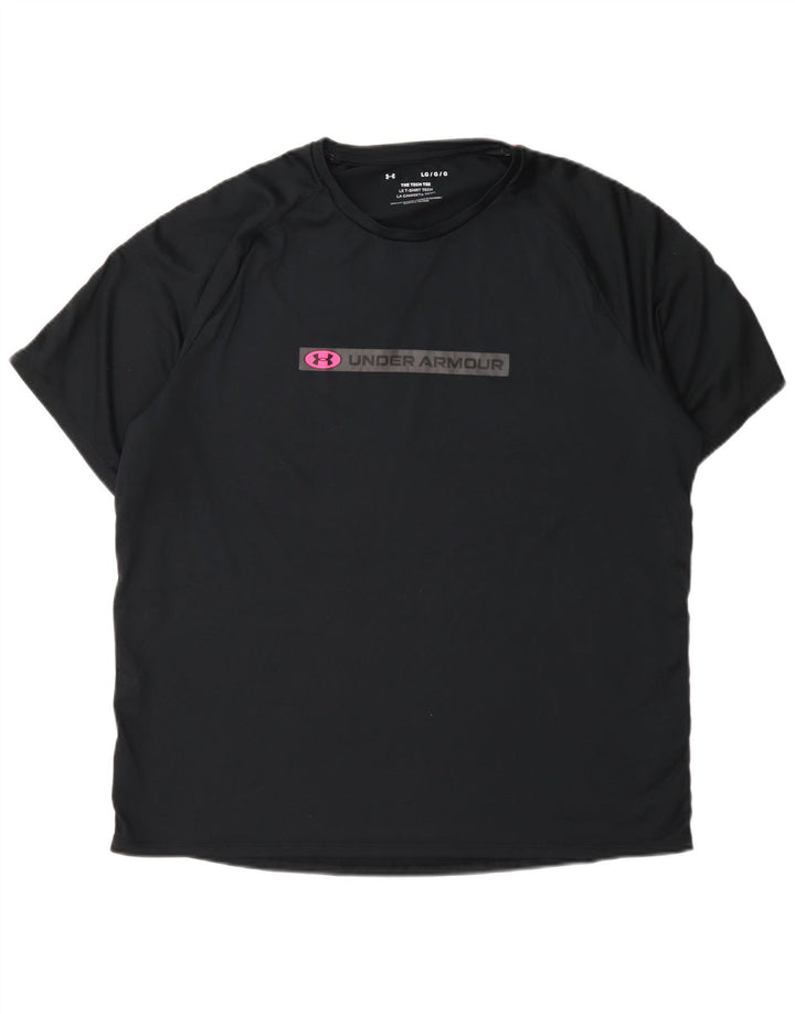 Under Armour Camiseta gráfica para hombre Top grande Poliéster negro