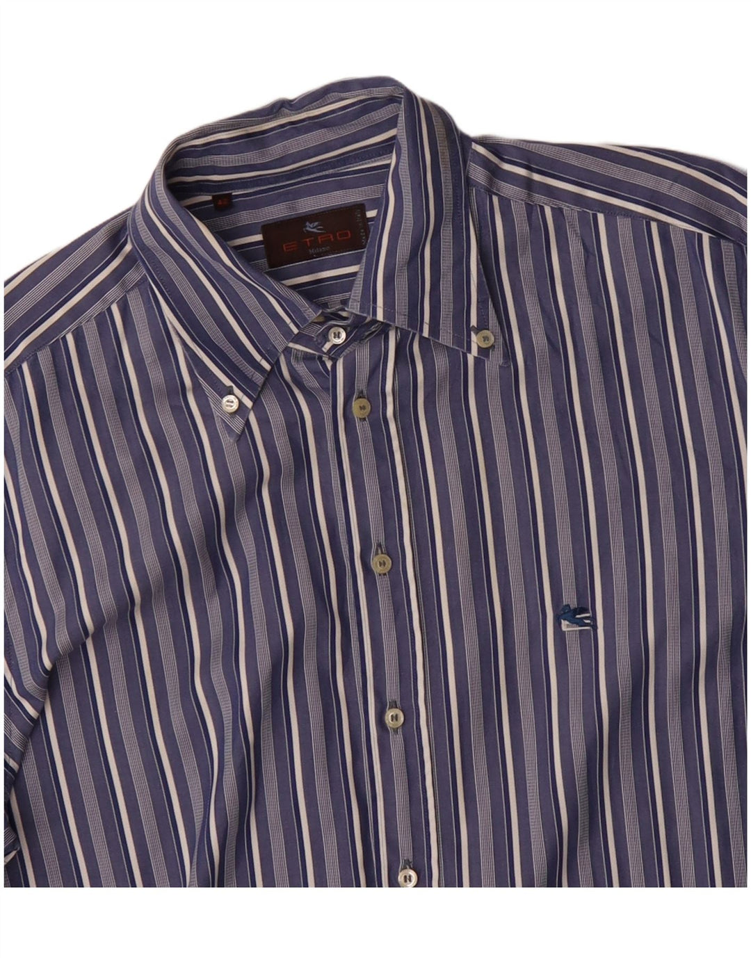 Camisa Etro Hombre Talla 42 Algodón Rayas Azul Grande