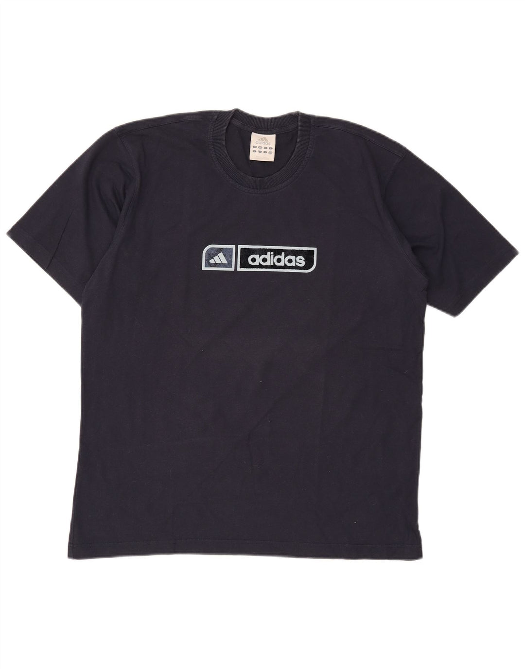 Adidas - Camiseta gráfica para hombre, talla grande, algodón azul marino