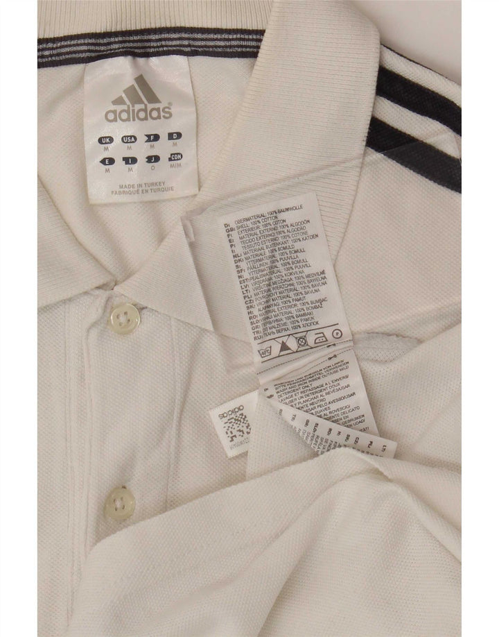 Polo Adidas Hombre Algodón Blanco Mediano