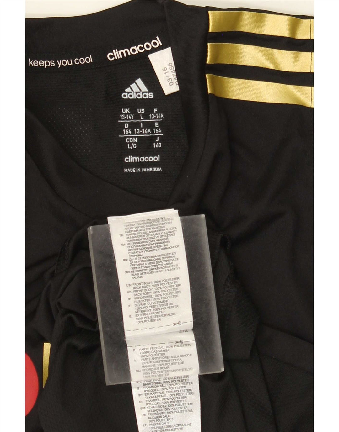 Adidas Boys Canada Graphic Vest Top 13-14 años Negro Poliéster