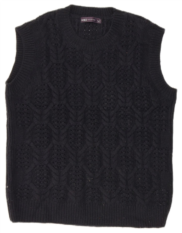 Marks & Spencer - Camiseta sin mangas para mujer, talla 40, tamaño mediano, azul marino, acrílico