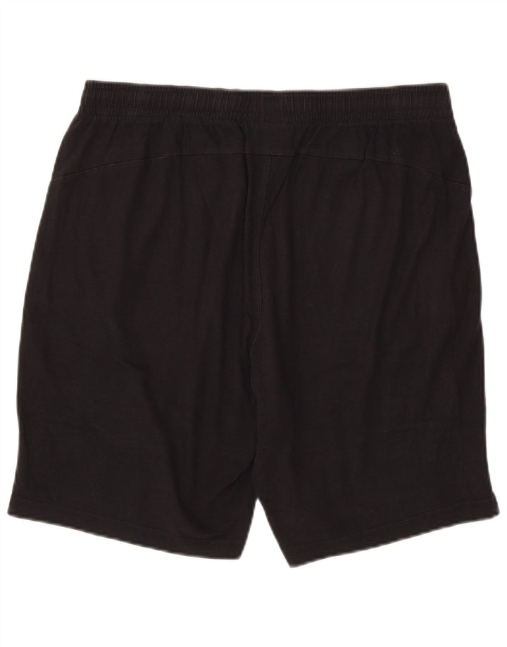 Puma Pantalones cortos deportivos con gráficos para hombre, talla grande, negro