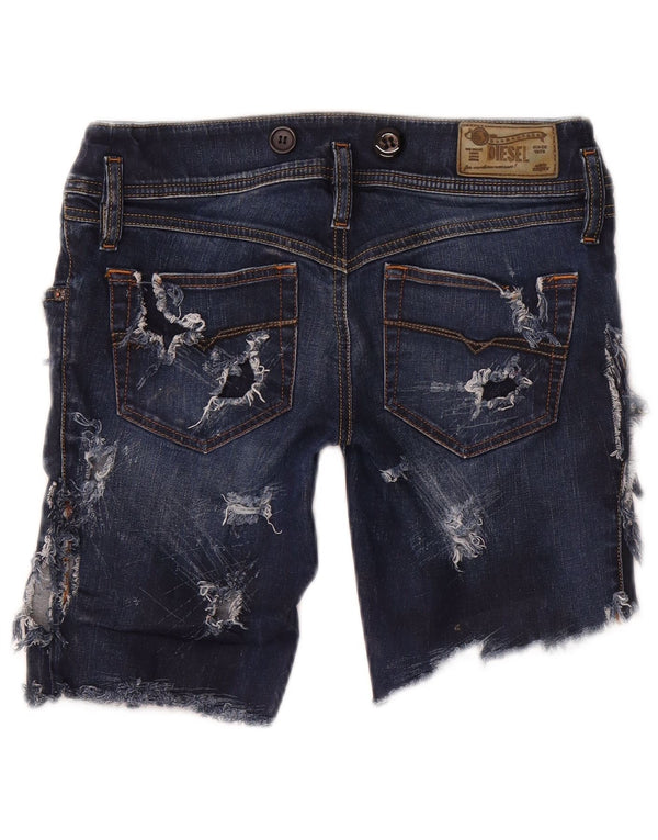Diesel Mujer Matic Skinny Slim Denim Shorts W28 Medio Azul Marino Algodón