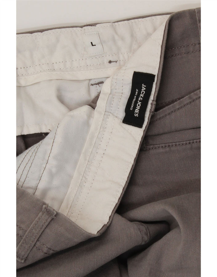 Jack & Jones Pantalones Cortos Cargo para Hombre Grande W36 Algodón Gris