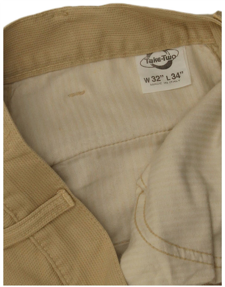 Take Two Pantalón cargo recto para hombre W32 L31 Algodón beige