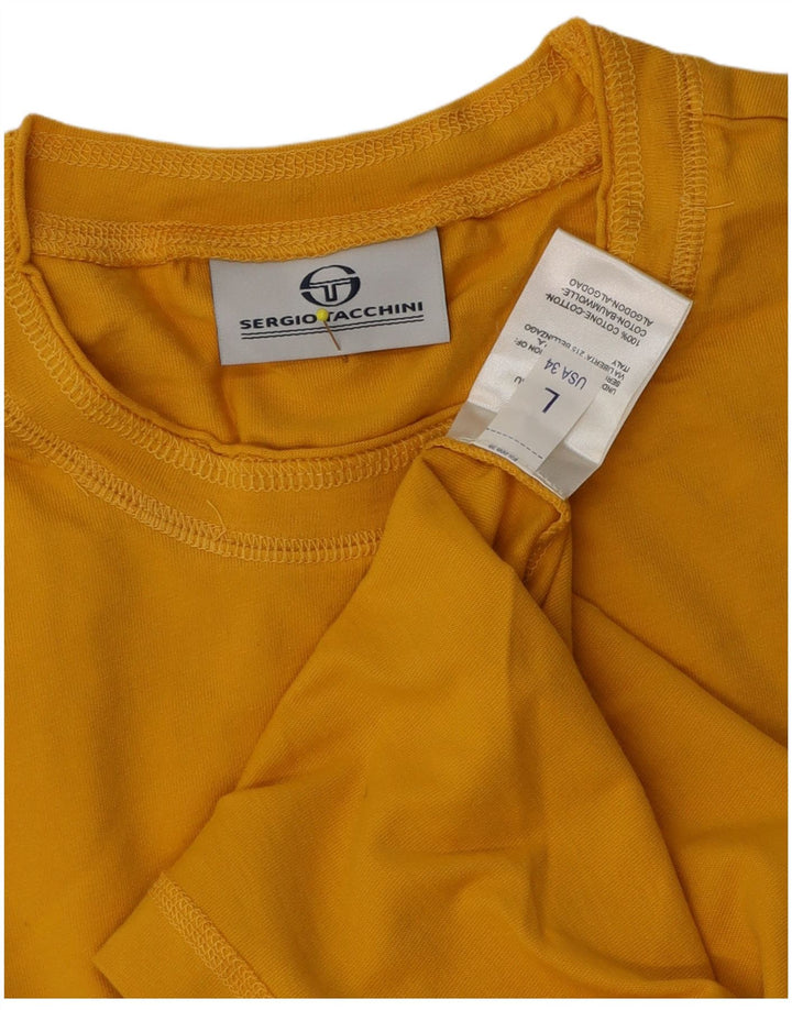 Sergio Tacchini Top Hombre Manga Larga Algodón A Rayas Amarillo Grande