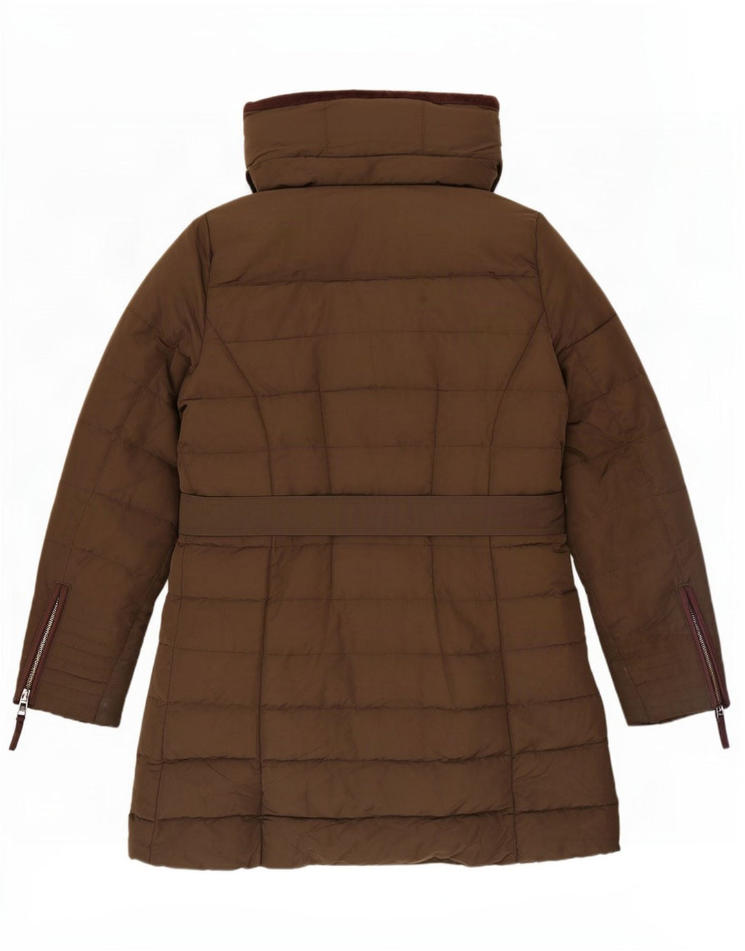Zara Mujer Chaqueta Acolchada Con Capucha ES 40 XL Poliéster Caqui