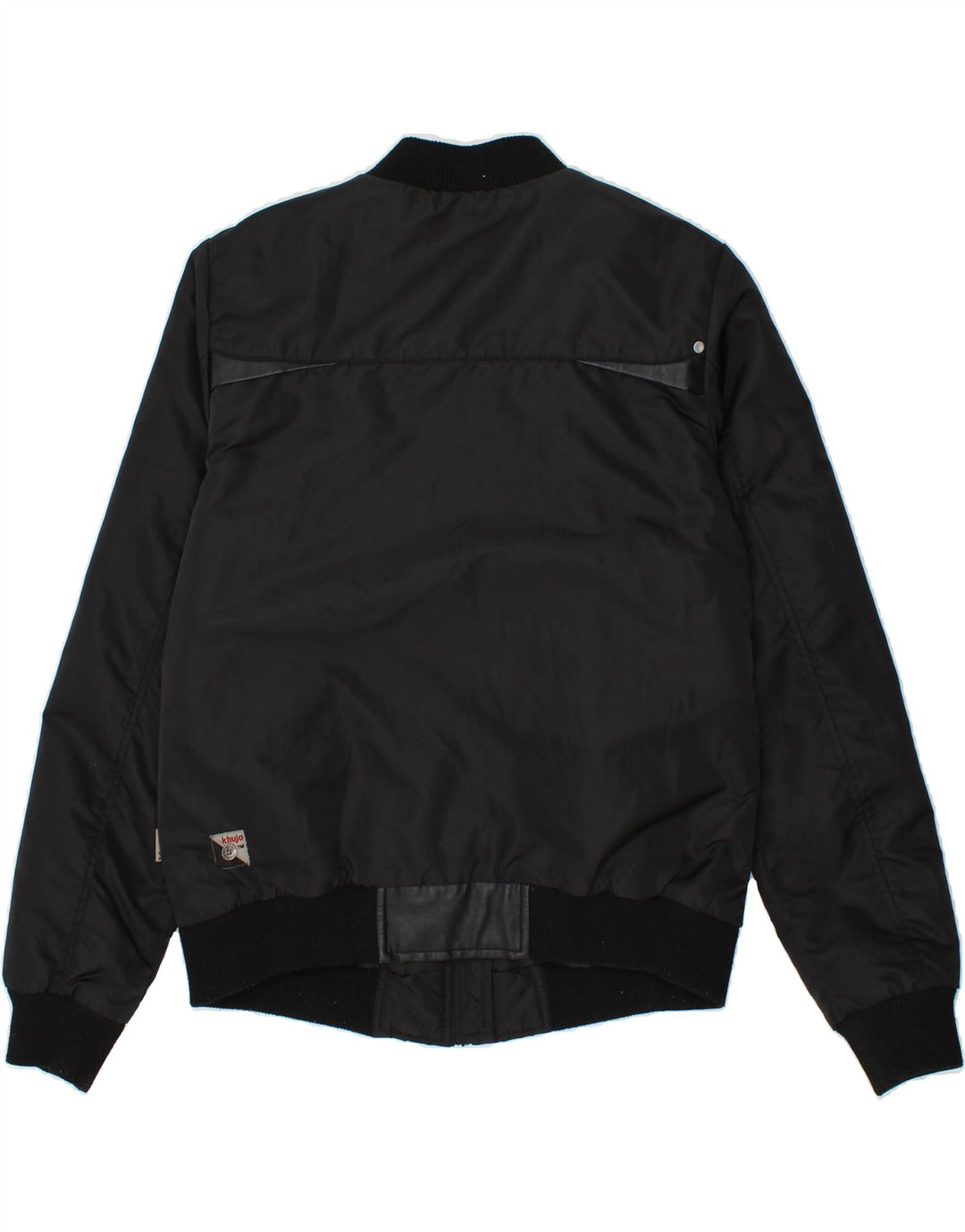 KHUJO Womens Bomber Jacket UK 16 Large Black Nylon Vintage KHUJO and Second-Hand KHUJO from Messina Hembry 