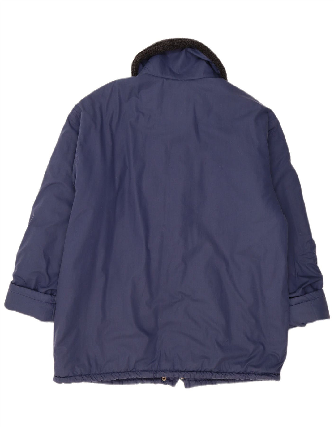 VINTAGE Chaqueta cortavientos para mujer Reino Unido 20 2XL Poliéster azul marino