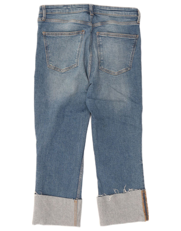 Zara Jeans Capri para mujer EU 38 Small W28 L22 Azul