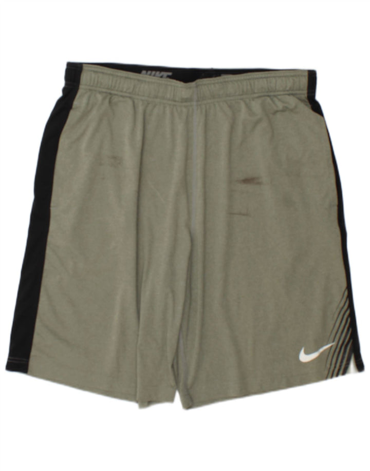 Nike - Pantalones cortos deportivos para hombre (talla grande), color verde, poliéster