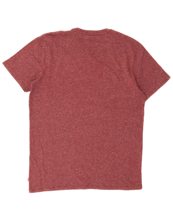 Levi's Camiseta gráfica para hombre Top medio borgoña moteado
