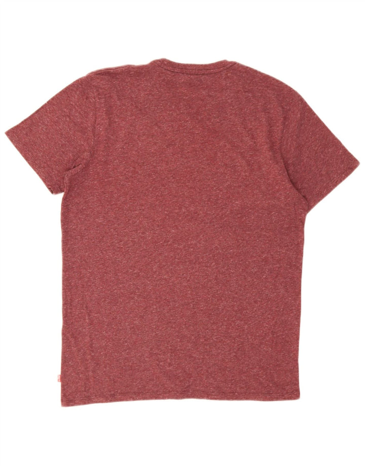 Levi's Camiseta gráfica para hombre Top medio borgoña moteado