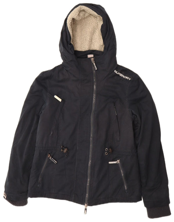 Superdry Chaqueta Cortavientos The Windparka para Mujer UK 44 Grande Azul Marino