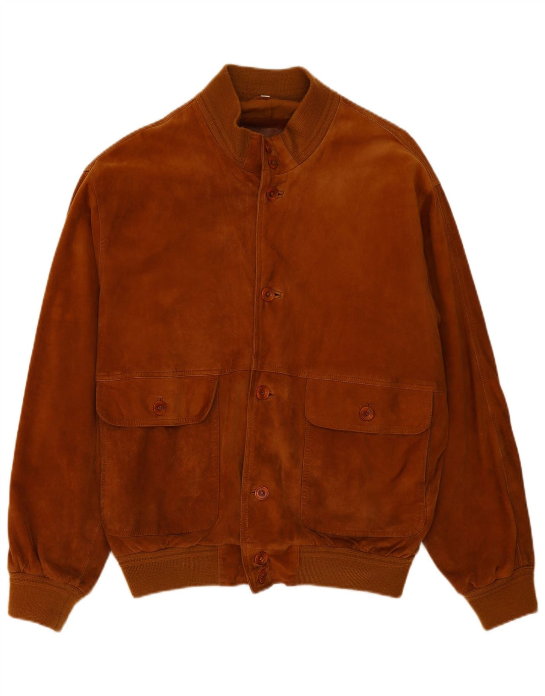 Vintage hombres ante bomber chaqueta IT 54 2XL cuero marrón
