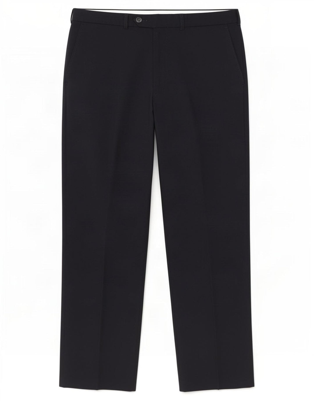 Marks & Spencer Pantalón de traje recto para hombre W34 L29 Poliéster azul marino