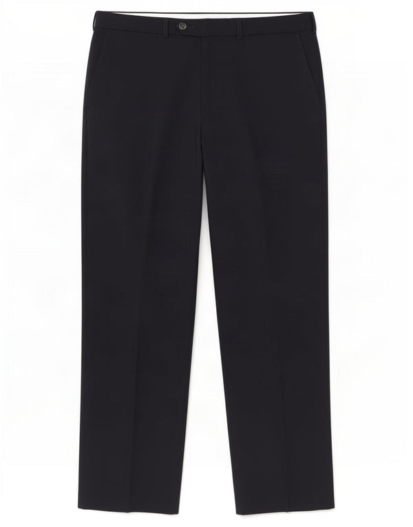 Marks & Spencer Pantalón de traje recto para hombre W34 L29 Poliéster azul marino
