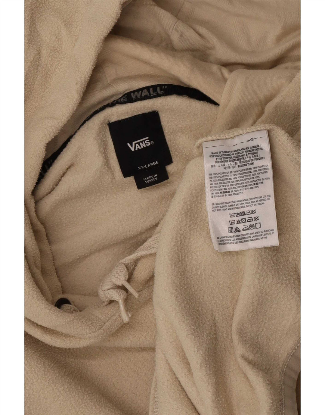 Jersey polar con capucha para hombre Vans 2XL Poliéster beige