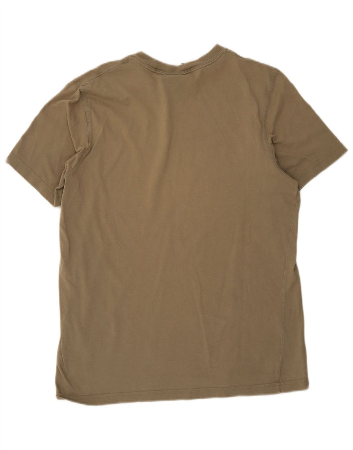 Adidas Hombre Camiseta Gráfica Top Medium Khaki Algodón