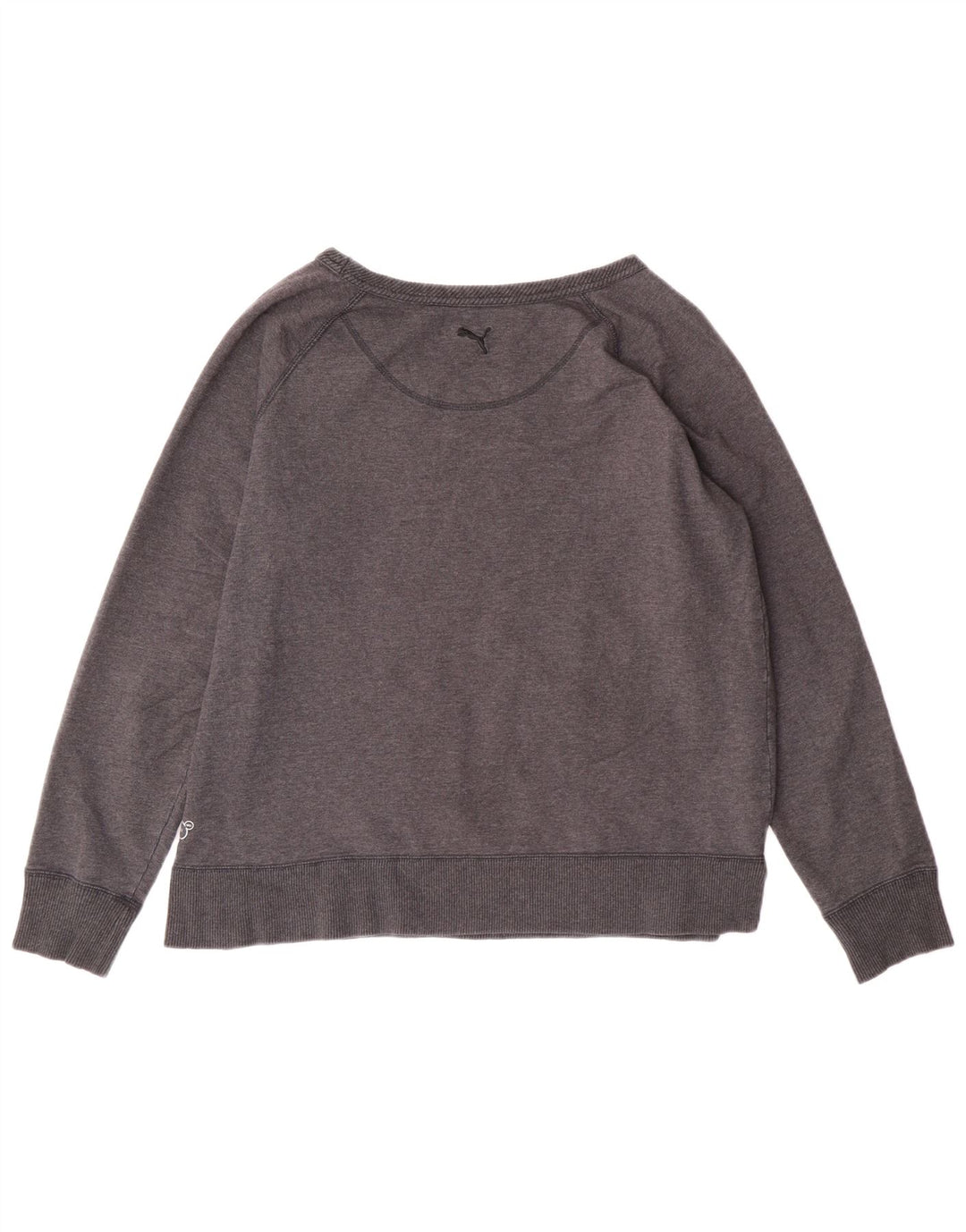 Puma Mujer Crop Graphic Sudadera Jumper UK 16 Grande Gris