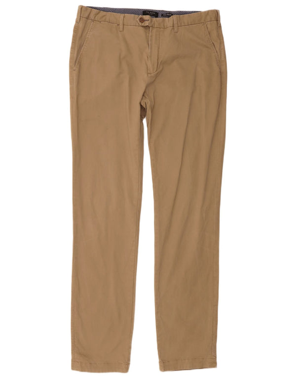 Pantalones chinos rectos para hombre de Ted Baker W36 L36 Algodón beige