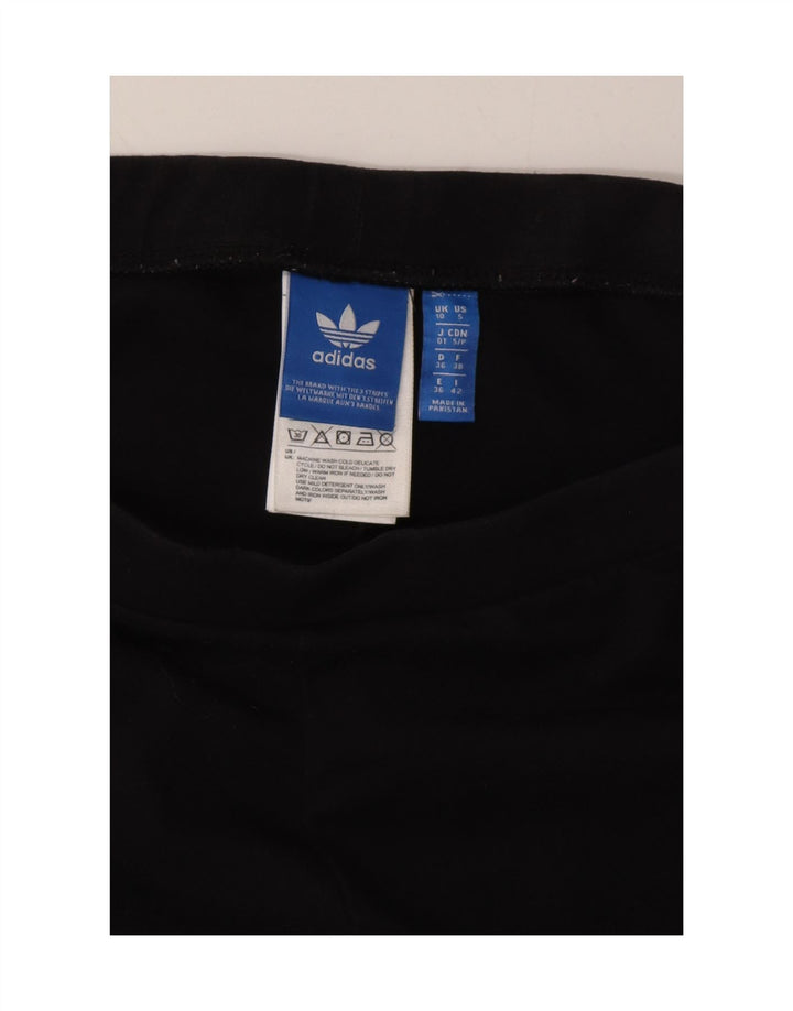 ADIDAS Womens Leggings UK 10 Small Black Cotton Vintage Adidas and Second-Hand Adidas from Messina Hembry 