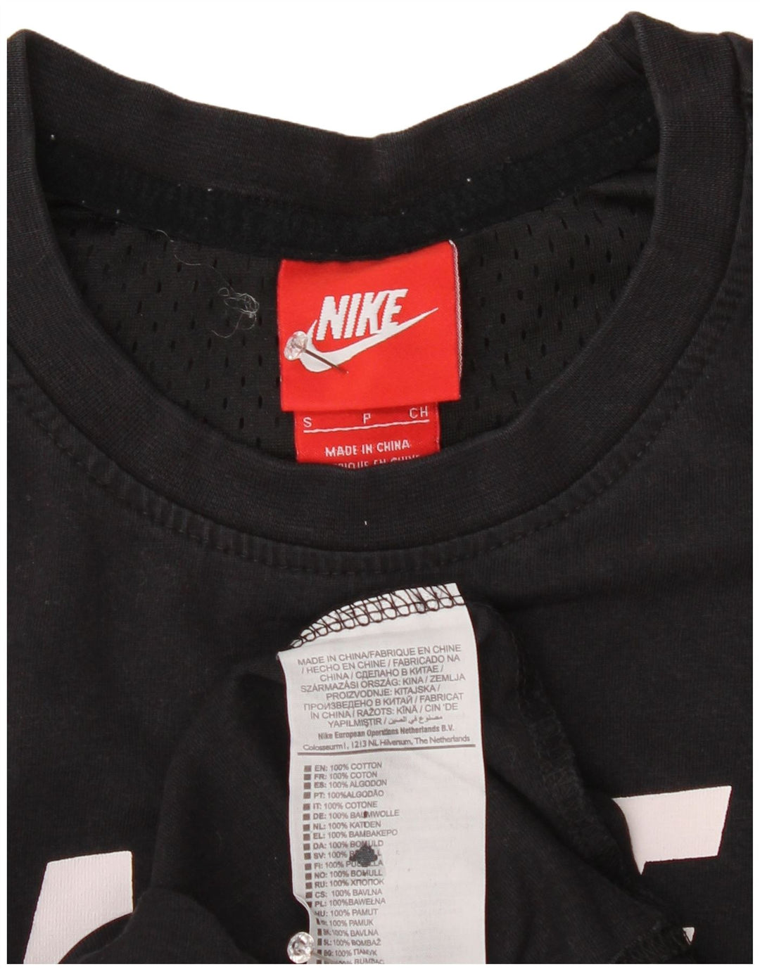 Nike Mens Air Max Graphic Camiseta Top Pequeño Algodón Negro