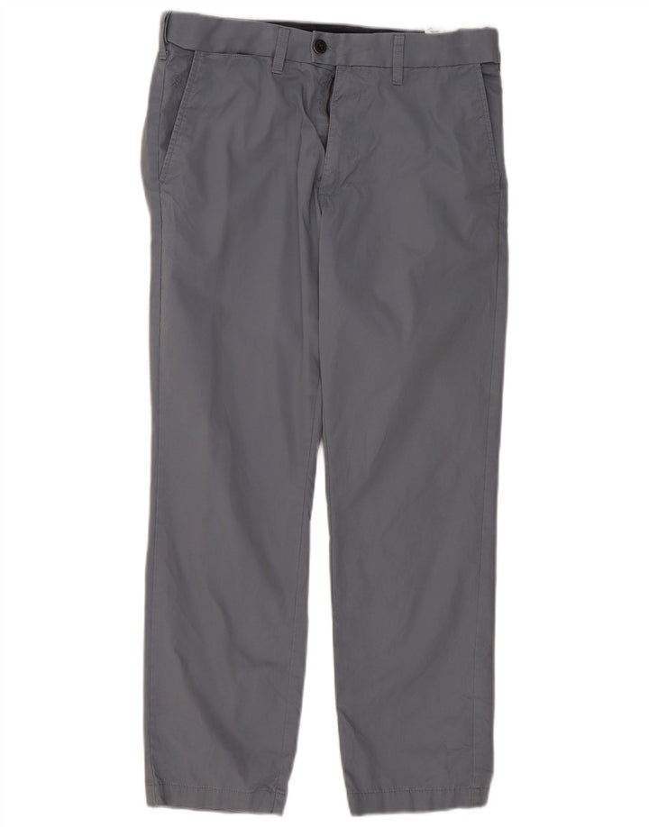 Marks & Spencer Pantalón de traje recto para hombre W32 L29 Algodón azul