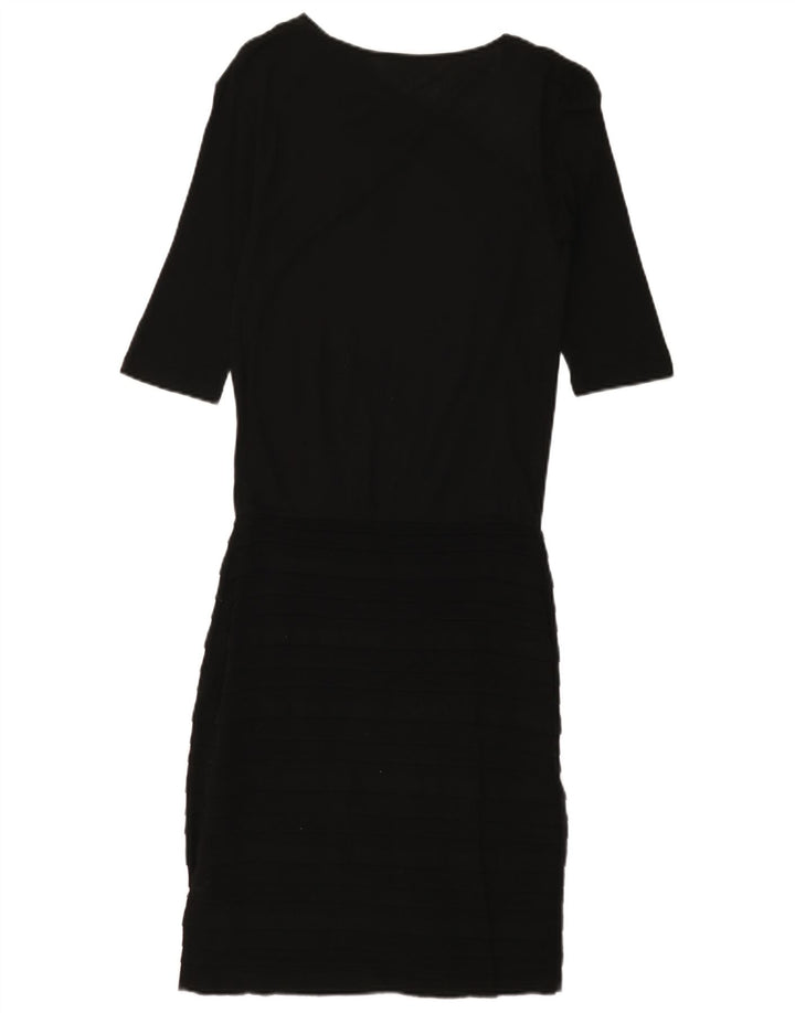 Max & Co. Vestido recto de manga 3/4 para mujer UK 8 Small Negro