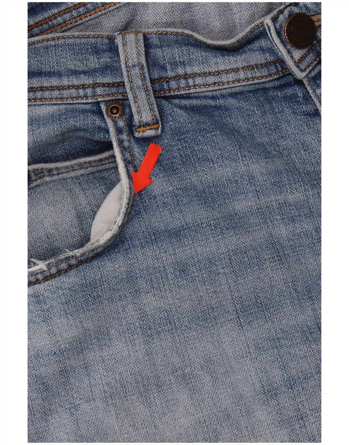 Wrangler Pantalones cortos de mezclilla desgastados para hombre W34 Algodón azul grande