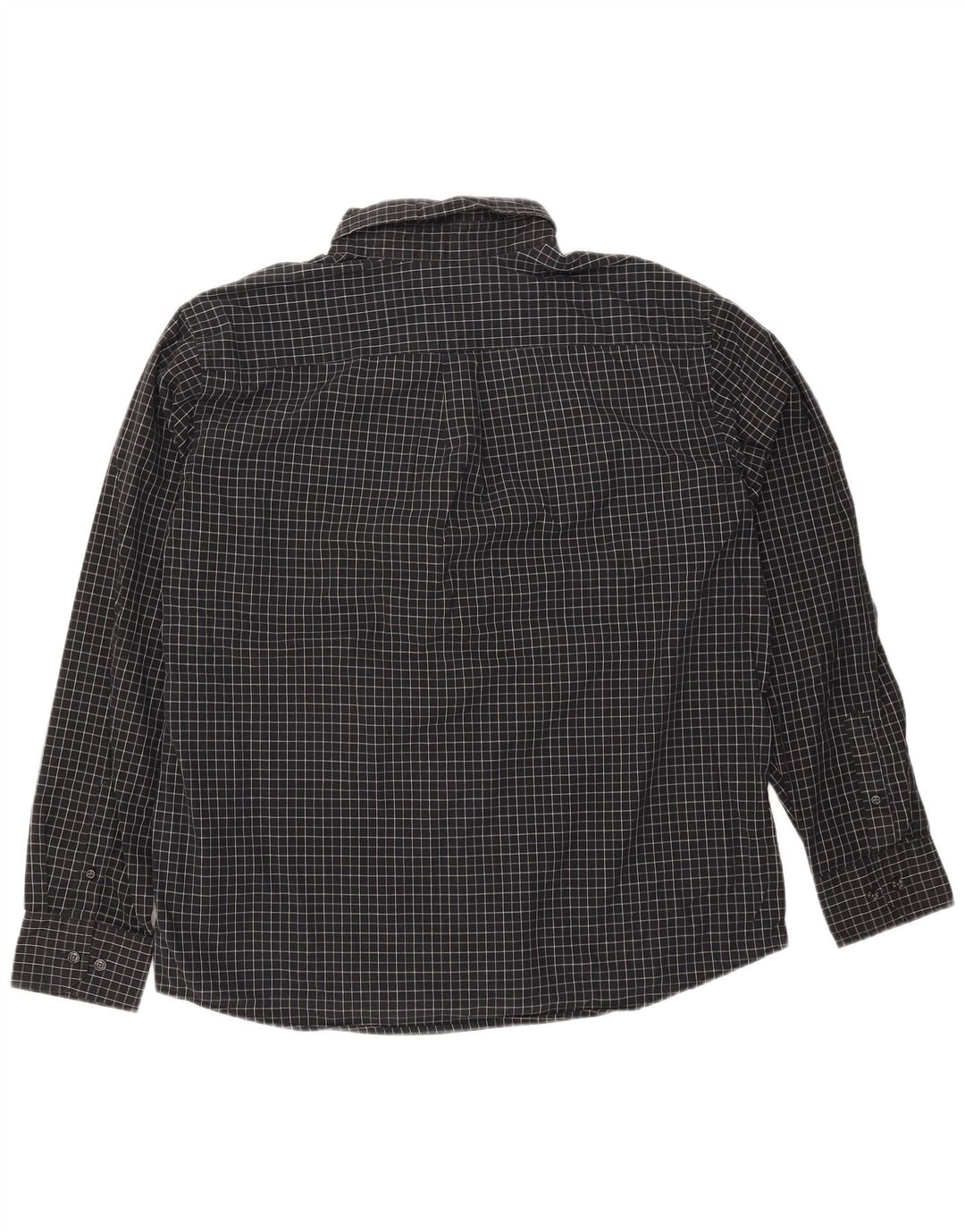 DOCKERS Camisa Hombre XL Algodón Cuadros Negro