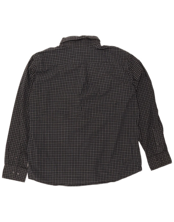 DOCKERS Camisa Hombre XL Algodón Cuadros Negro