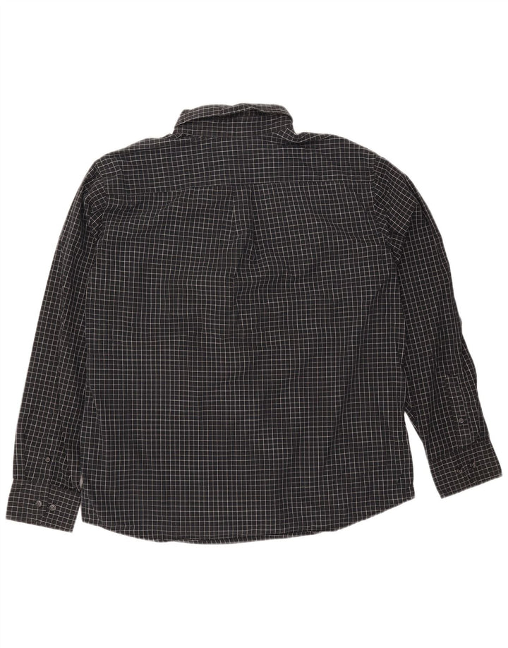 DOCKERS Camisa Hombre XL Algodón Cuadros Negro