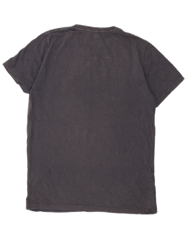 Jack & Jones Camiseta con gráfico de ajuste regular para hombre Top grande de algodón gris