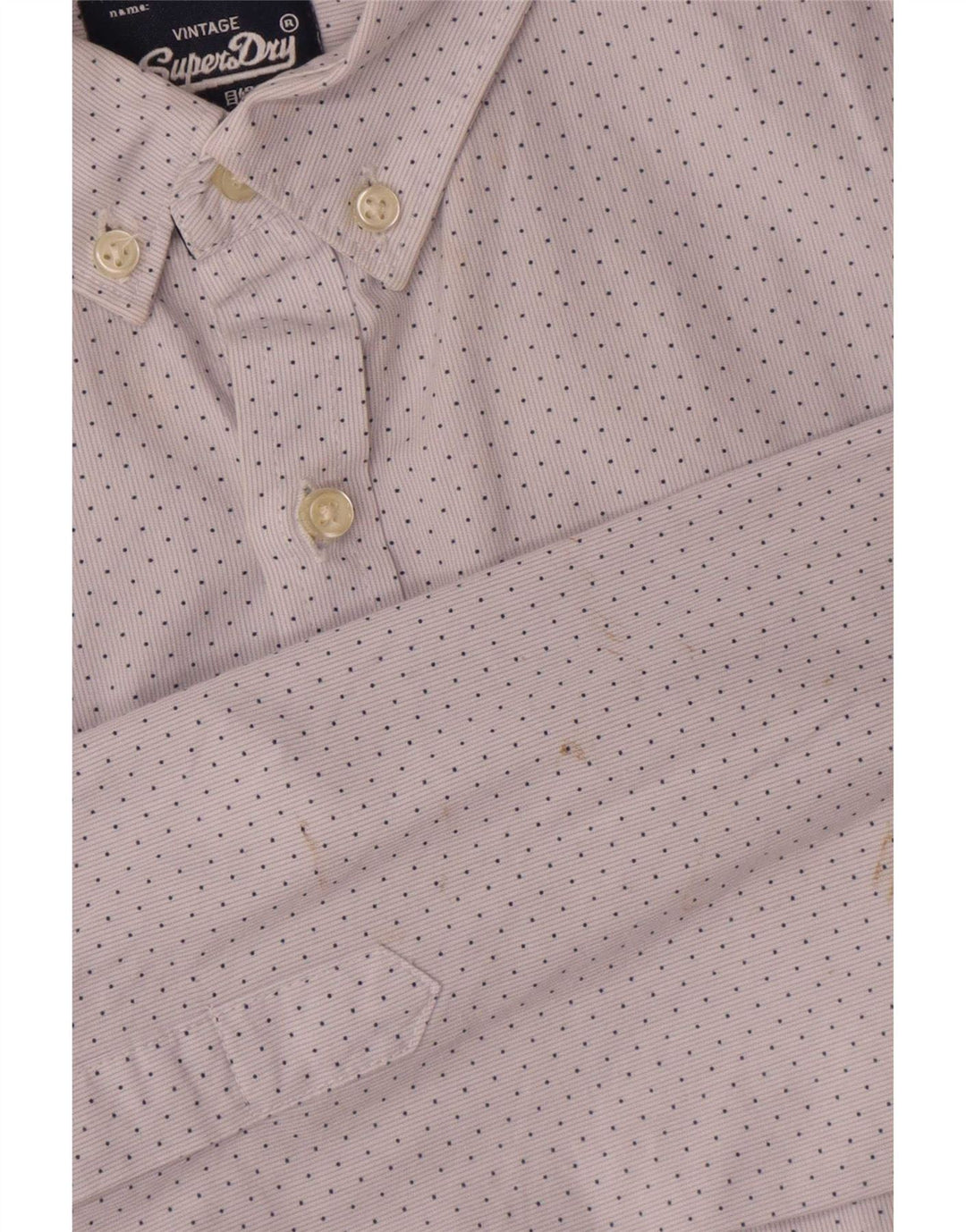 Camisa Superdry Hombre De Algodón Con Manchas Blancas Medianas