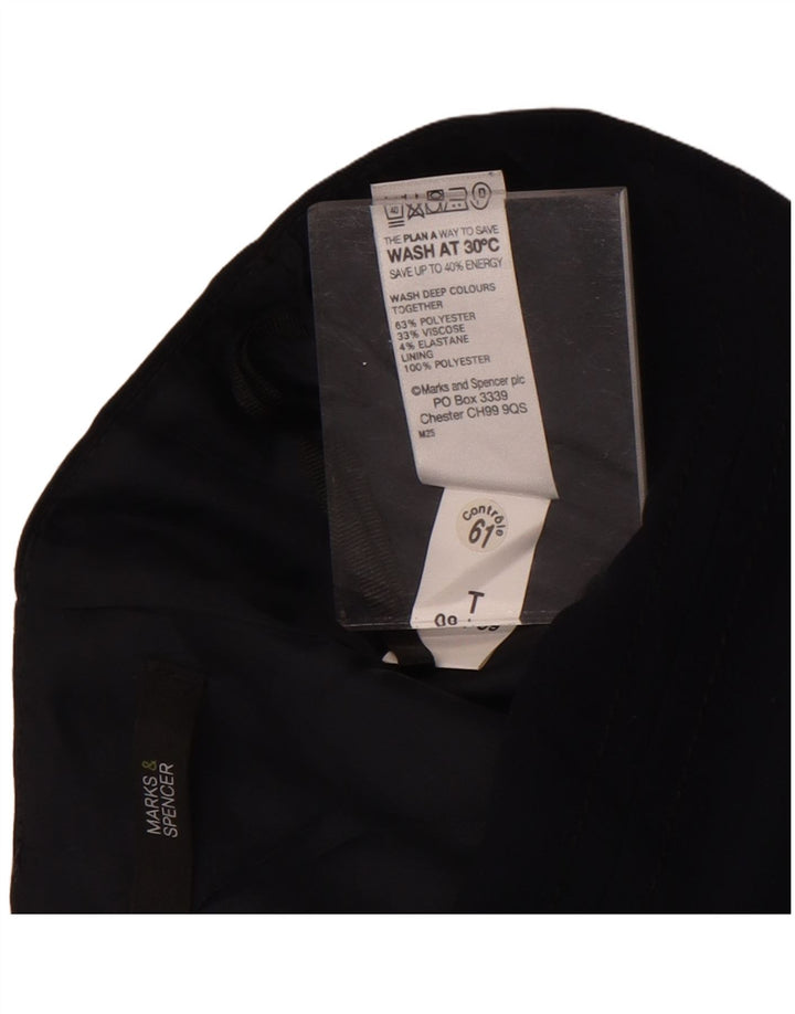 Marks & Spencer Falda lápiz para mujer UK 8 Small W26 Poliéster azul marino