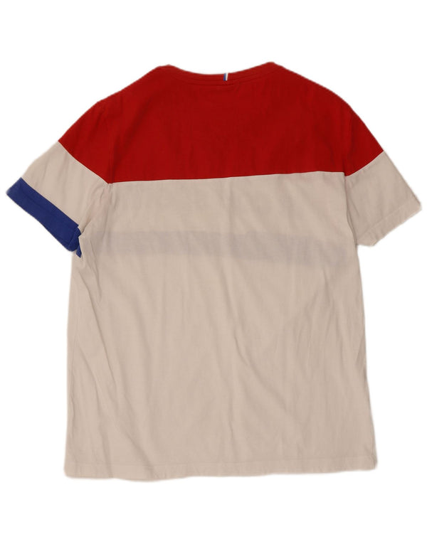 Le Coq Sportif - Camiseta gráfica para hombre, talla grande, color blanco