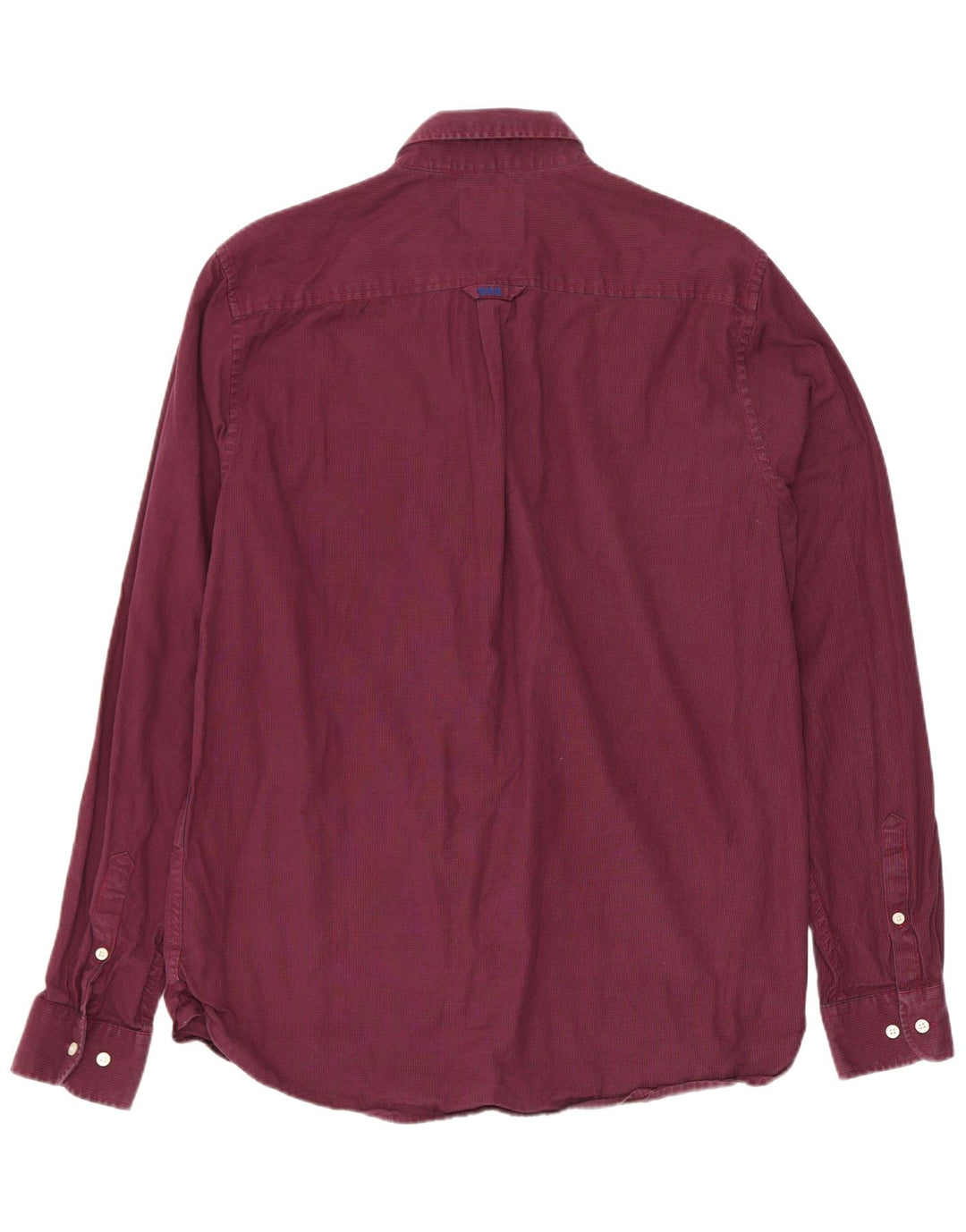 Superdry Camisa Grande De Algodón Con Pata De Gallo Burdeos Para Hombre