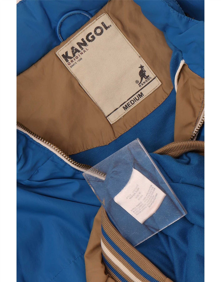 Kangol Hombre Chaqueta Bomber Con Capucha ES 38 Marrón Medio Poliéster Color Block