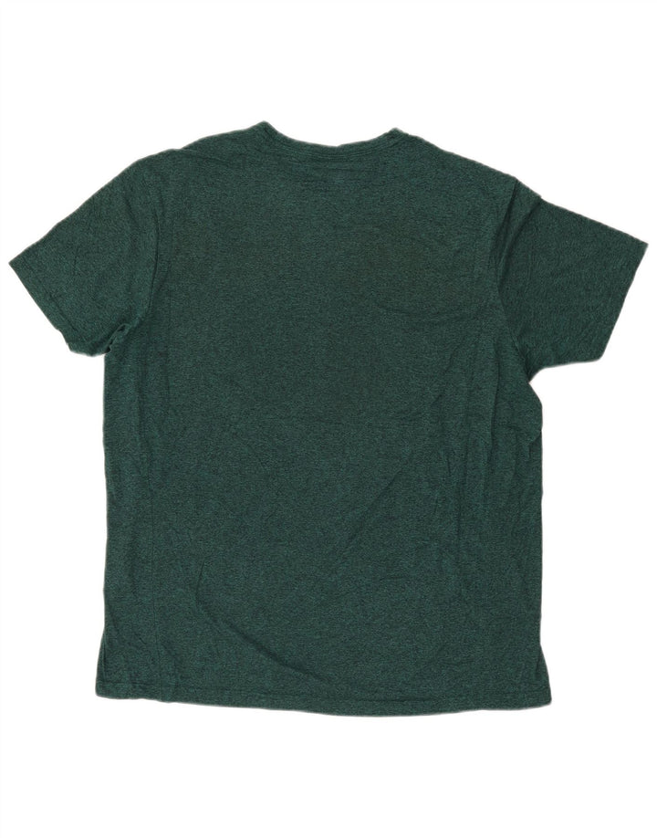 Eddie Bauer Camiseta de corte regular para hombre Top grande de poliéster moteado verde