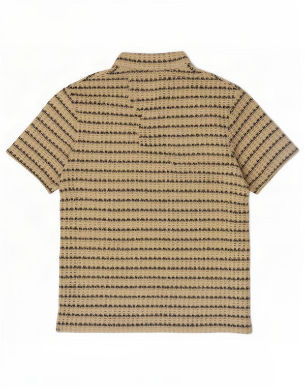 Zara Hombre Polo Transparente De Algodón A Rayas Amarillo Medio