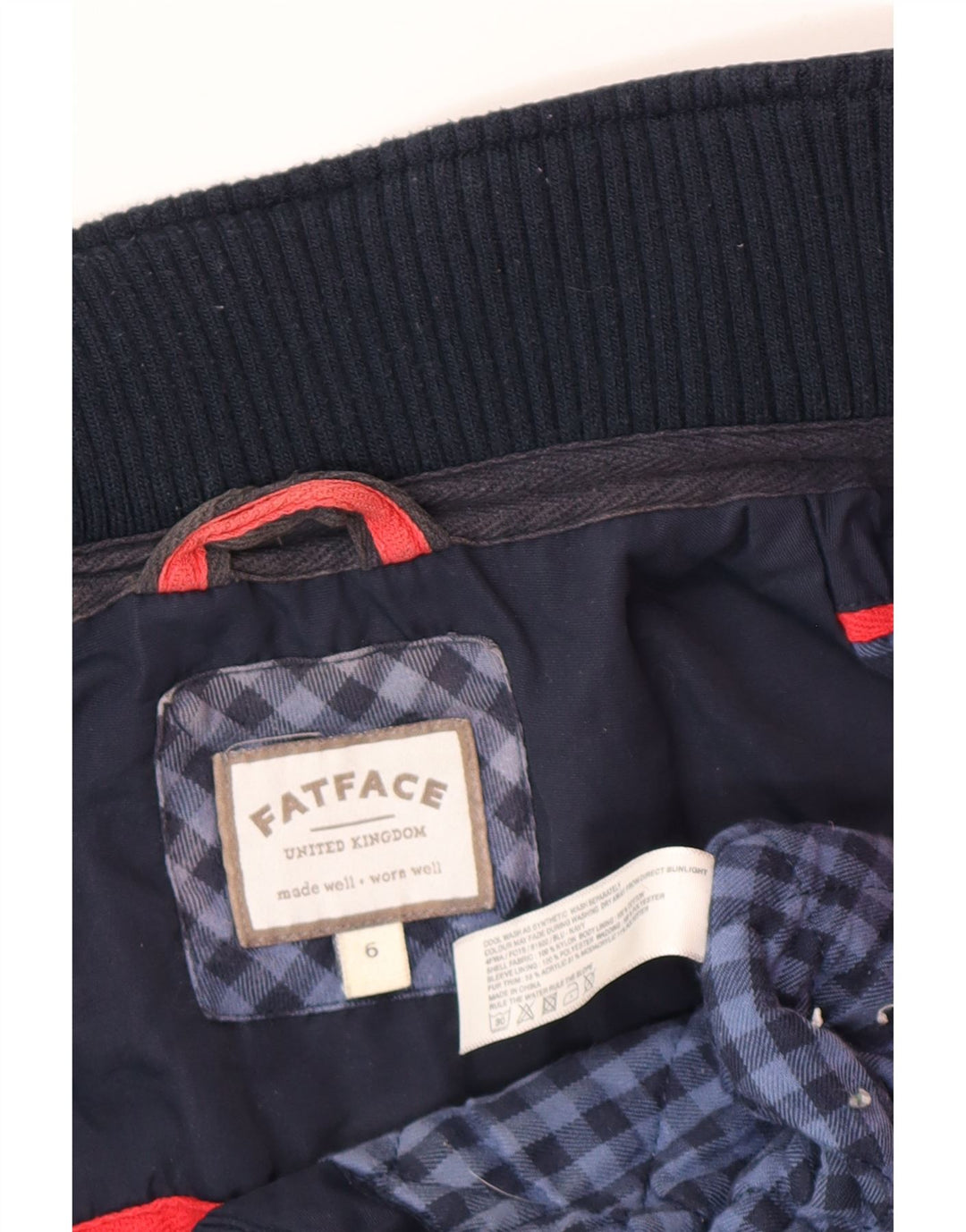 Chaqueta cortavientos para mujer Fat Face UK 6 XS Azul marino Nylon