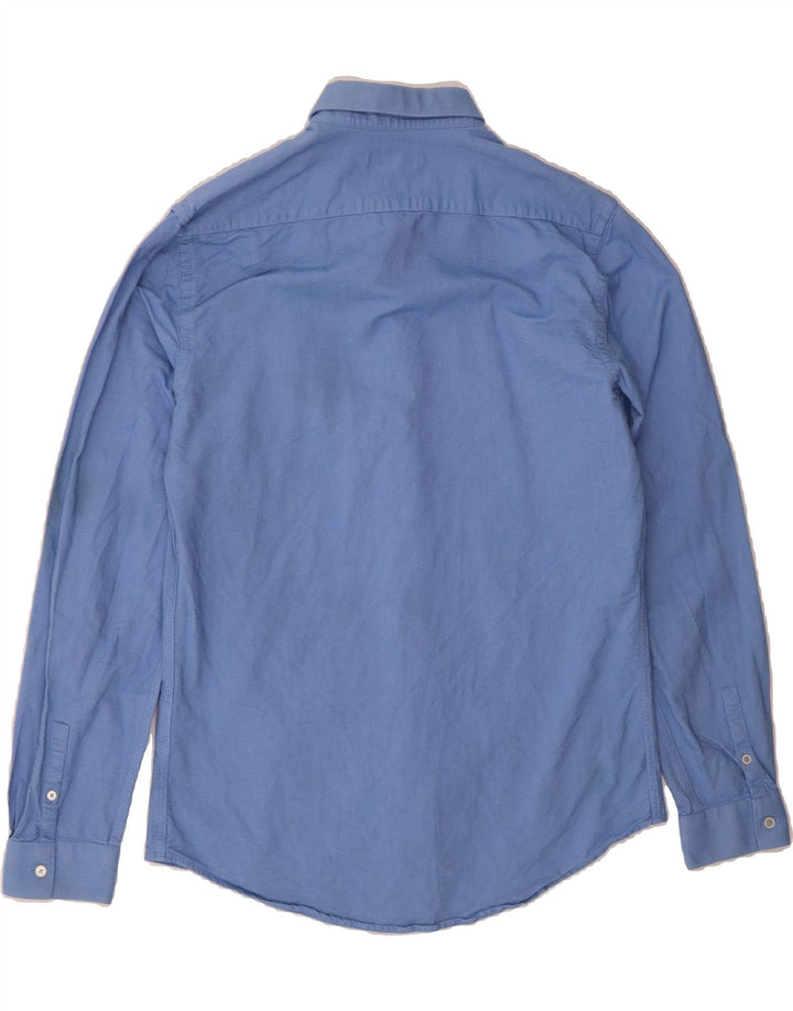 ZARA Mens Slim Fit Shirt Medium Blue Cotton Vintage Zara and Second-Hand Zara from Messina Hembry 