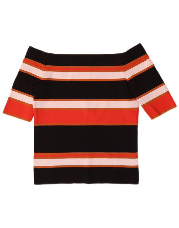 Massimo Dutti Top con Hombros Descubiertos para Mujer UK 8 Small Multicolor Rayas