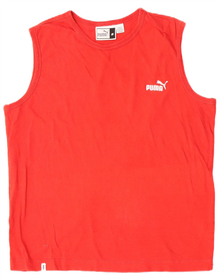 Puma Hombre Chaleco Top Medio Algodón Rojo