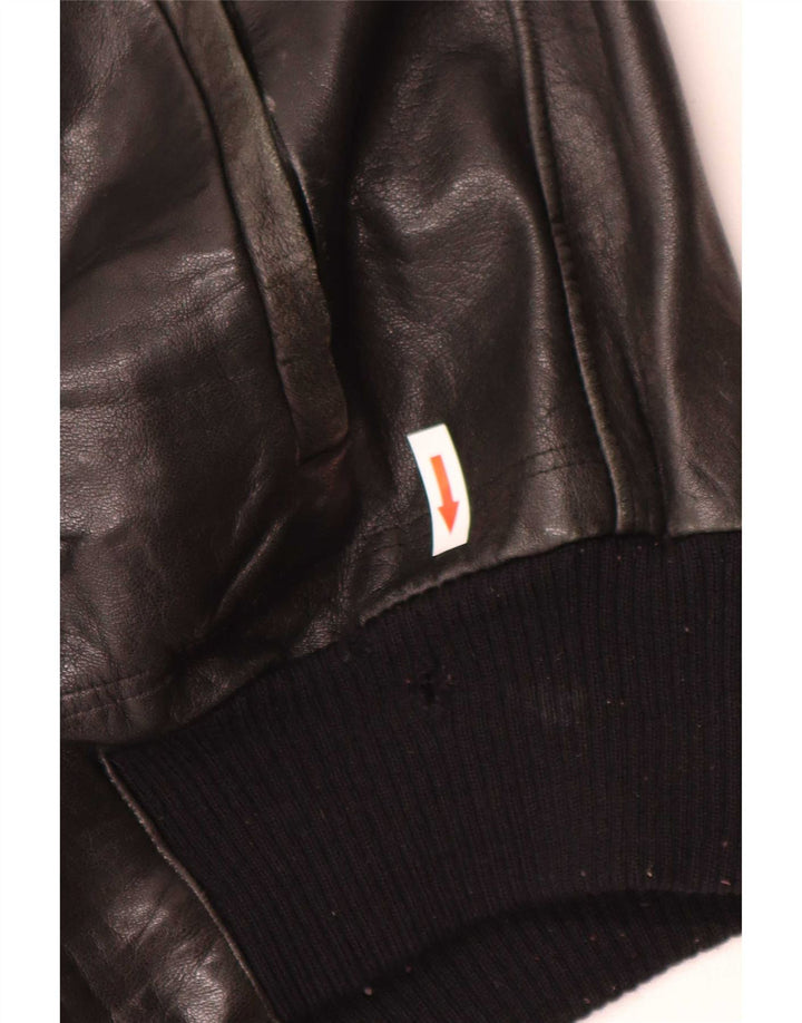 Marpel Chaqueta De Cuero Hombre IT 52 XL Negro