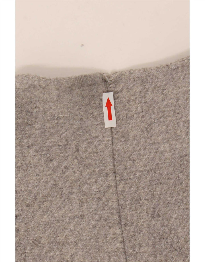 Zara Abrigo extragrande de manga 3/4 para mujer UK 10 Small Grey Wool