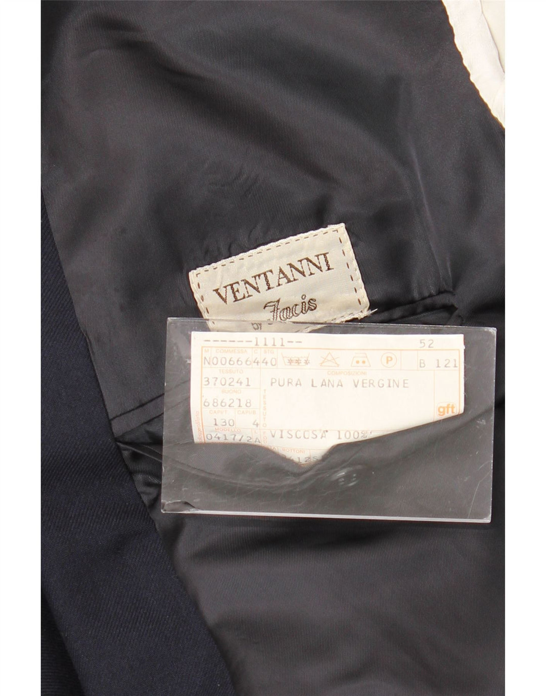 FACIS Chaqueta tipo blazer con doble botonadura para hombre IT 52 XL Lana virgen azul marino